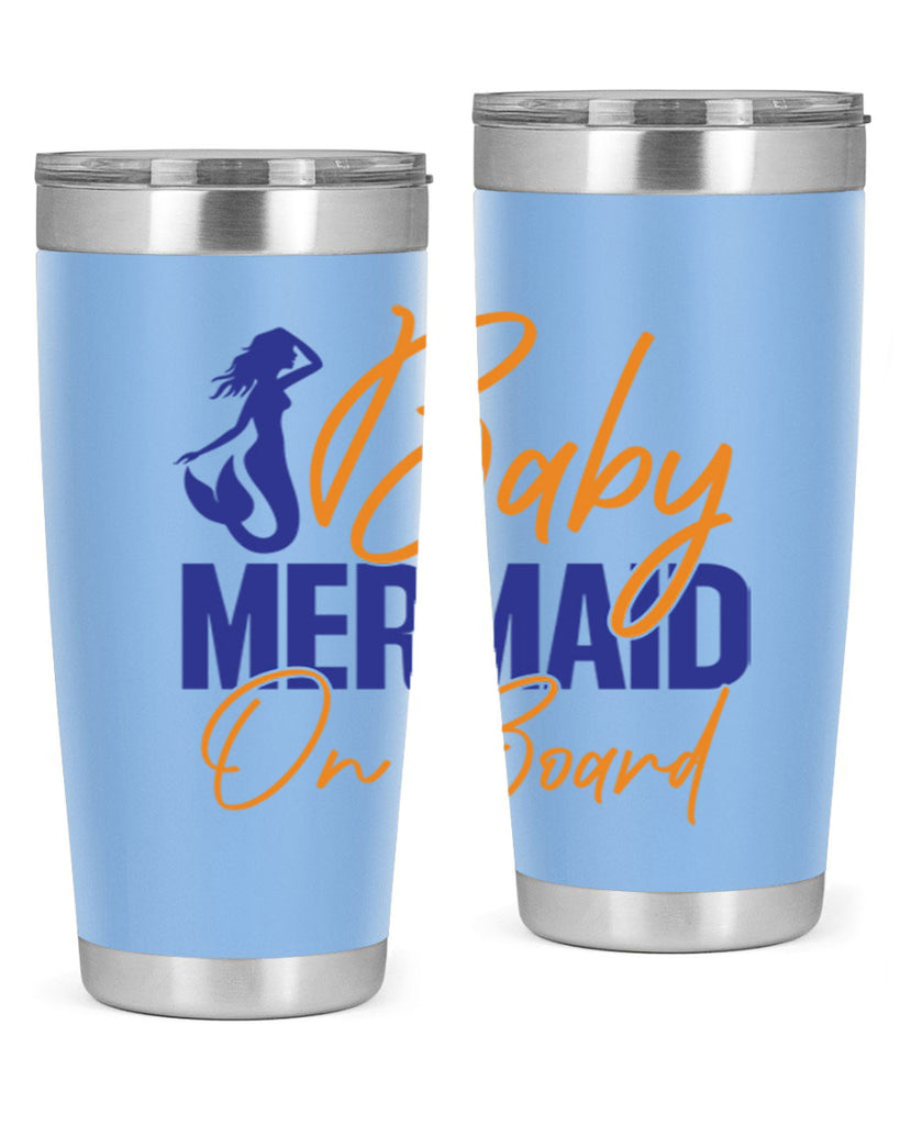 Baby Mermaid on Board 20#- mermaid- Tumbler