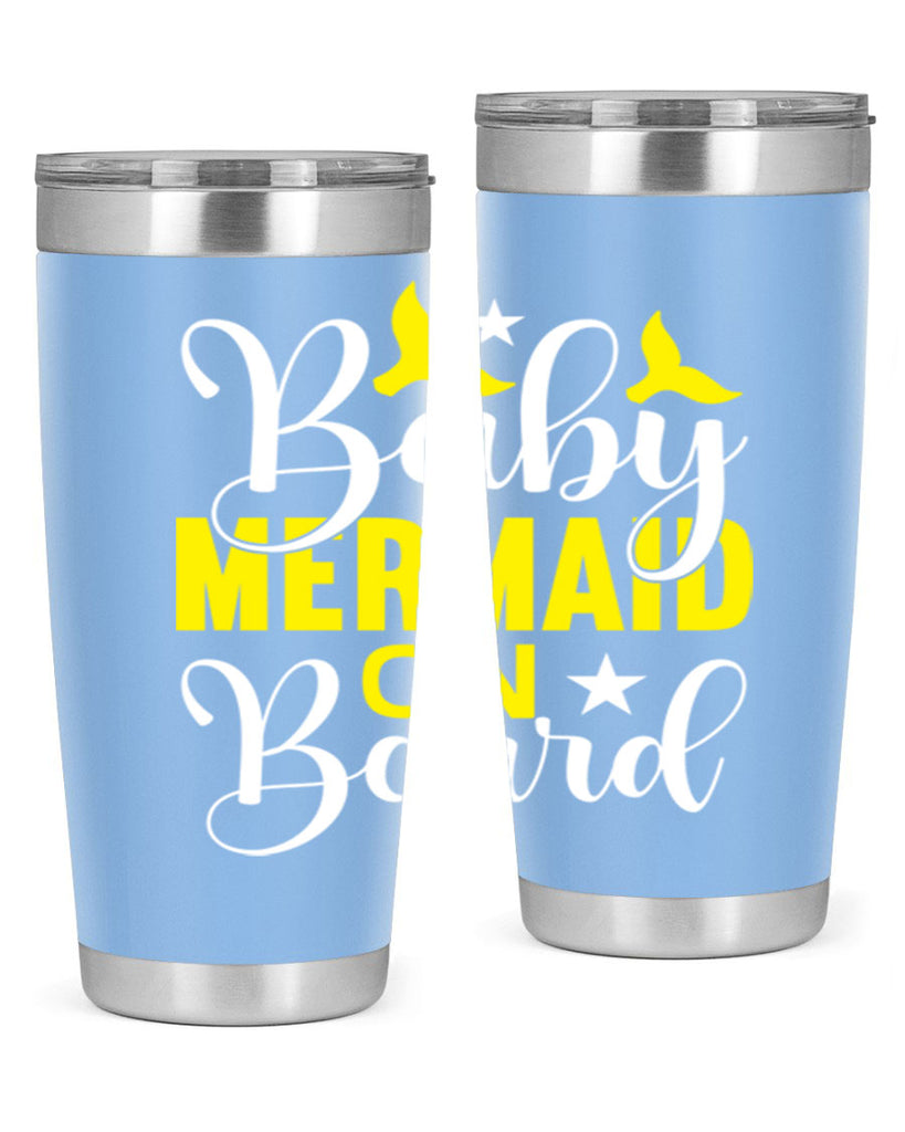 Baby Mermaid on Board 21#- mermaid- Tumbler