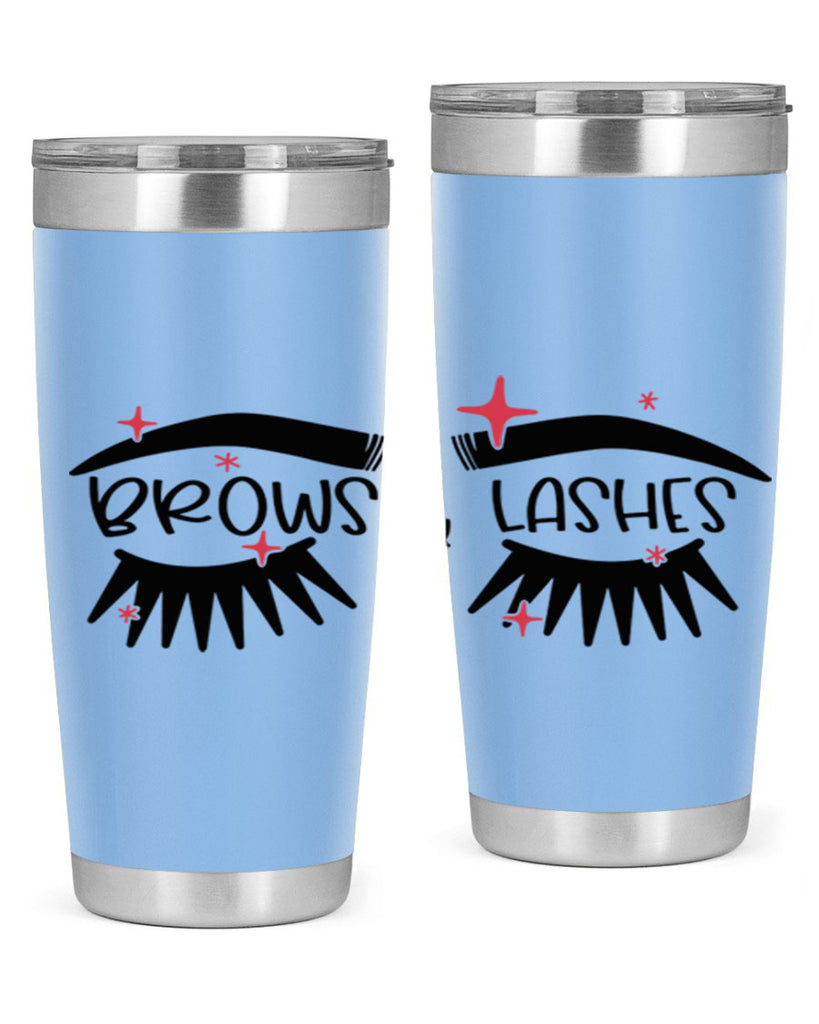 Brows Lashes Style 123#- make up- Tumbler