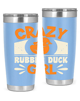 Crazy Rubber Duck Girl Style 4#- duck- Tumbler