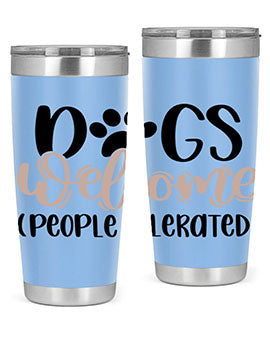 Dogs Welcome Style 21#- dog- Tumbler