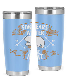 For bears, winter is one night 53#- Bears- Tumbler