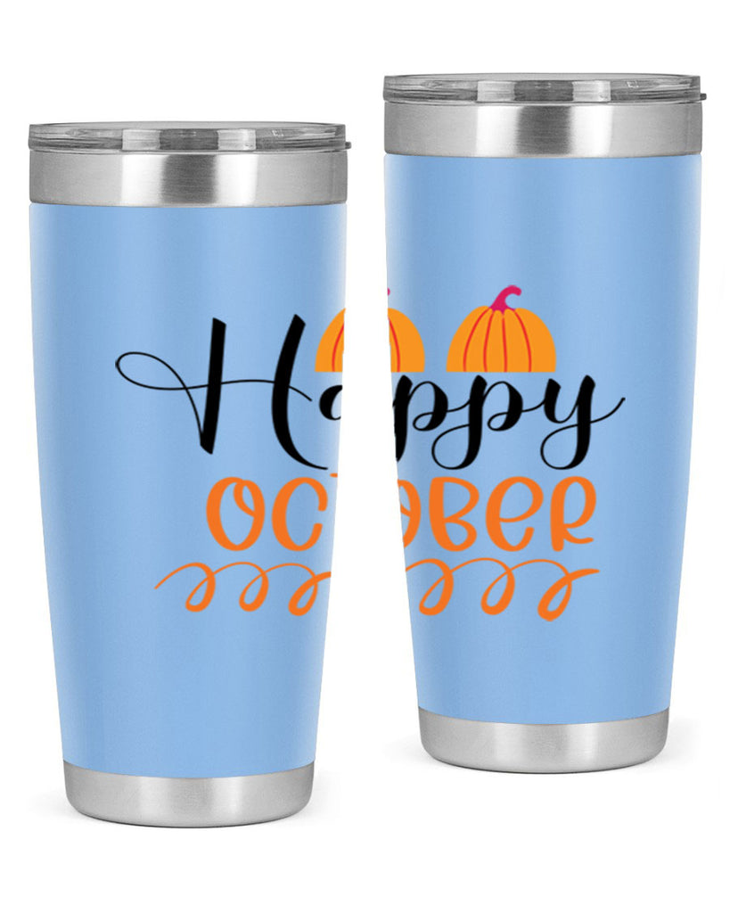 Happy October 238#- fall- Tumbler