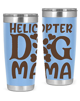 Helicopter Dog Mama Style 87#- dog- Tumbler