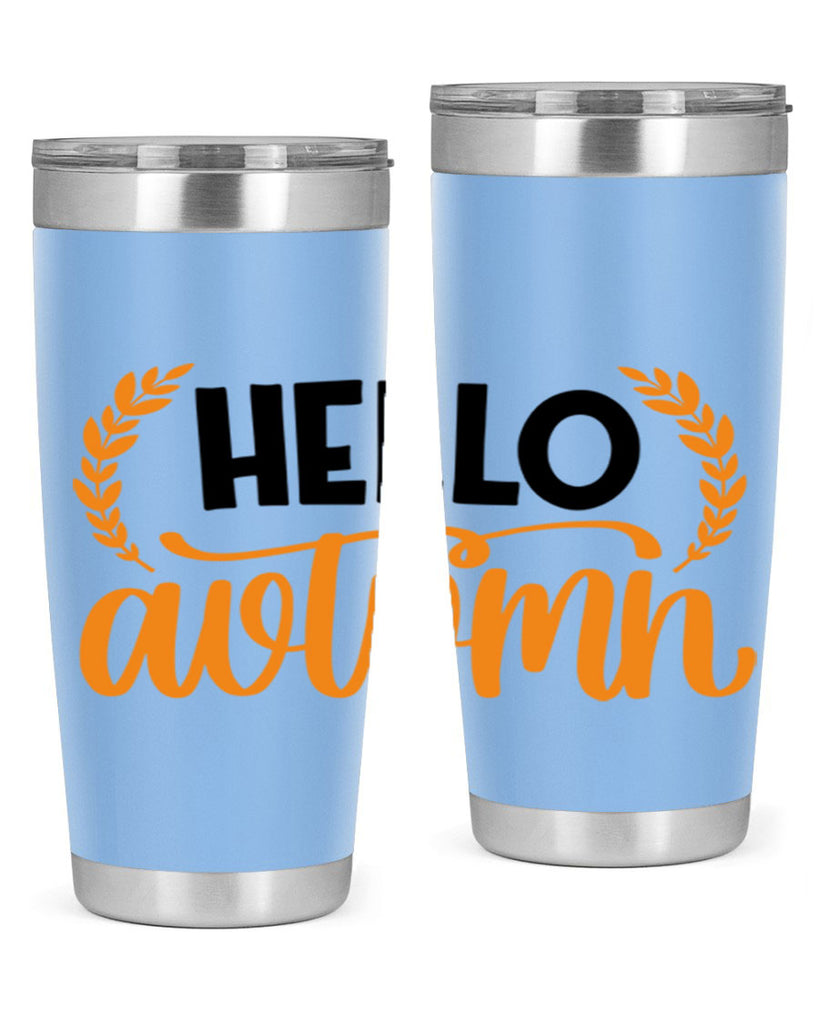 Hello Autumn 493#- fall- Tumbler