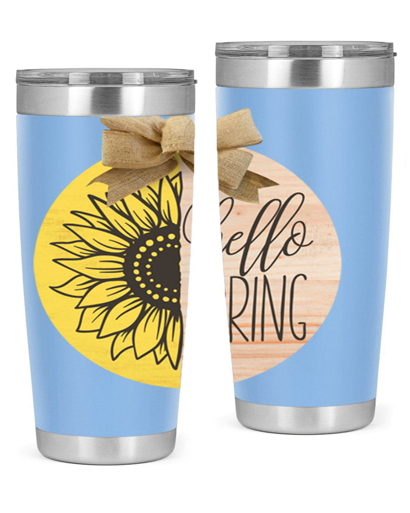 Hello spring half sunflower Mockup198#- spring- Tumbler