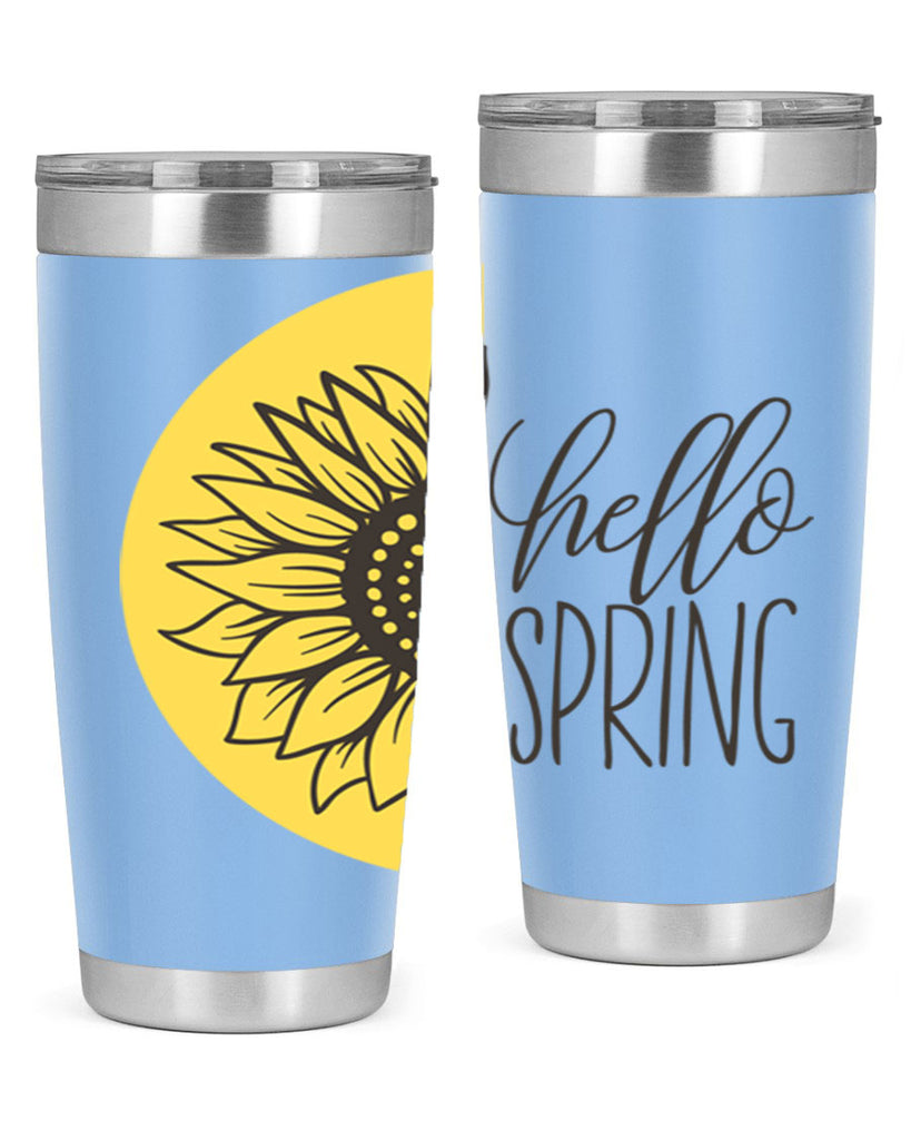 Hello spring half sunflower199#- spring- Tumbler
