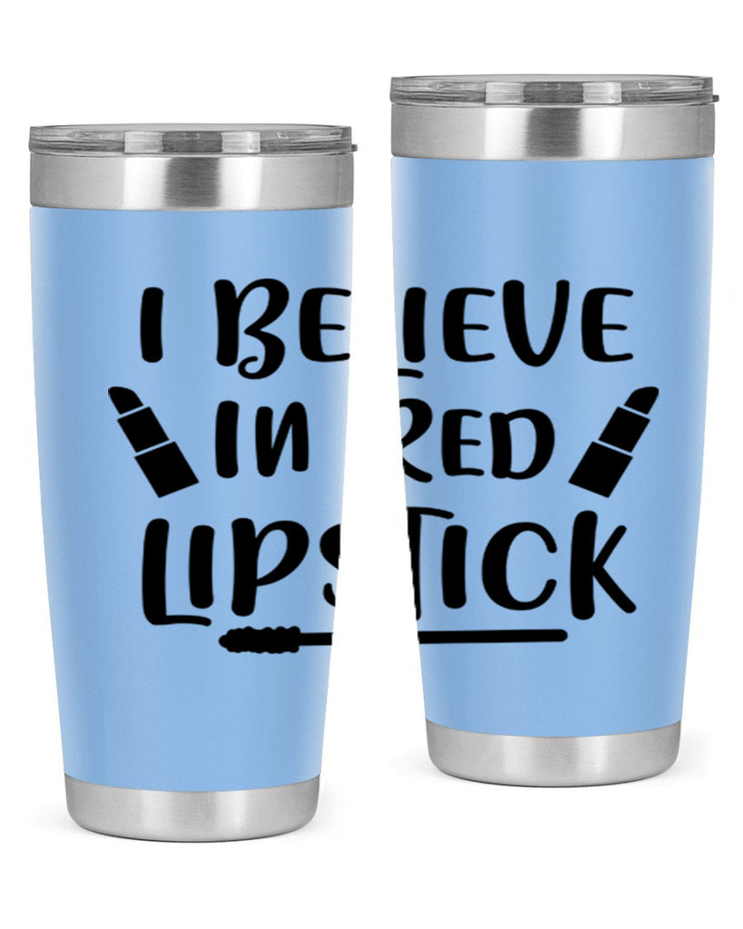 I Believe In Red Lipstick 104#- fashion- Cotton Tank