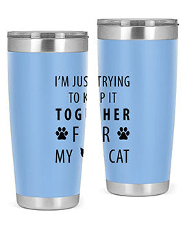 I’m Just Trying Style 61#- cat- Tumbler