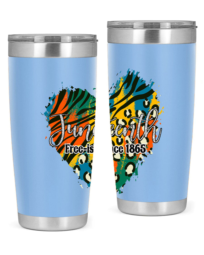 Juneteenth Freeish Since 1865 Heart Png 38#- Juneteenth- tumbler
