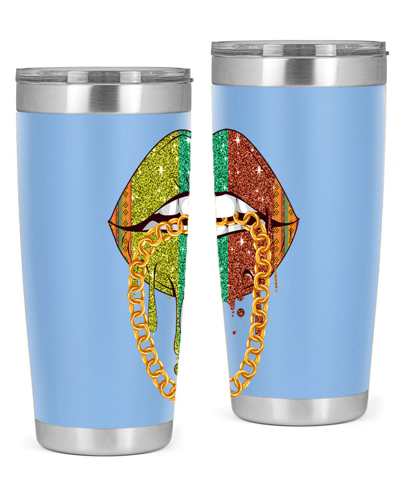 Juneteenth Women Melanin Girl Lips Png 25#- Juneteenth- tumbler