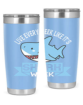 Live every week like it’s shark week Style 54#- shark  fish- Tumbler