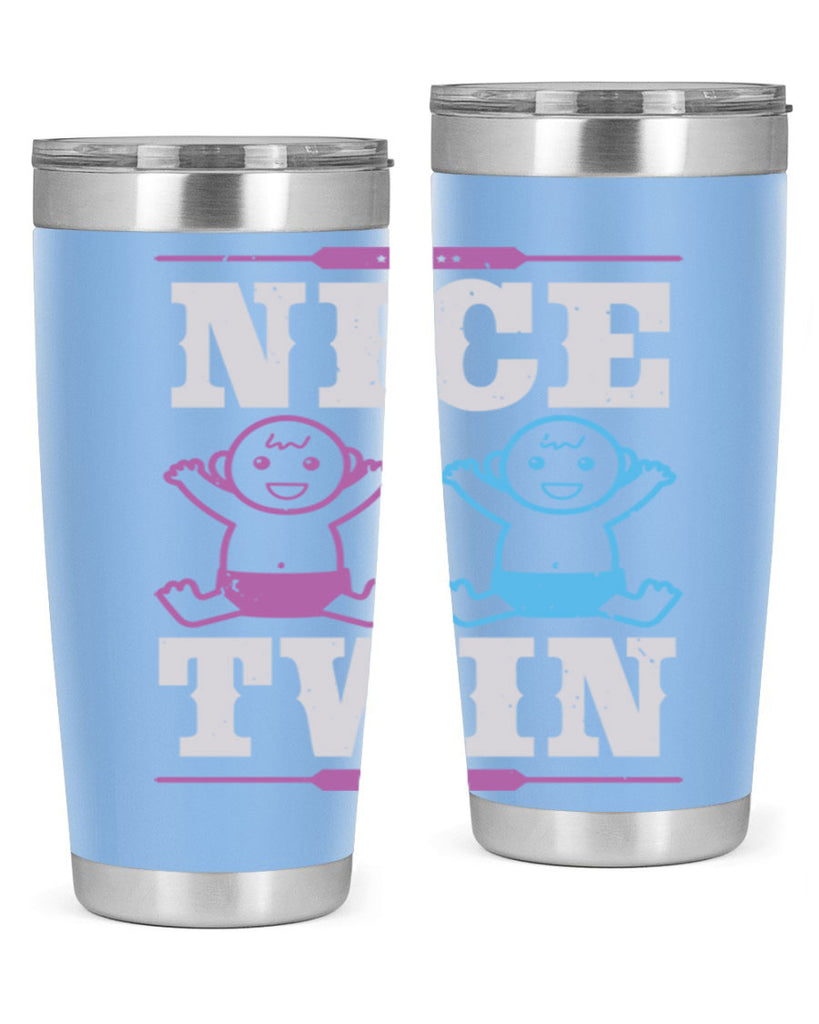 Nice Twin Style 26#- baby shower- tumbler
