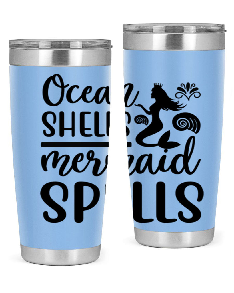 Ocean shells mermaid spells 522#- mermaid- Tumbler