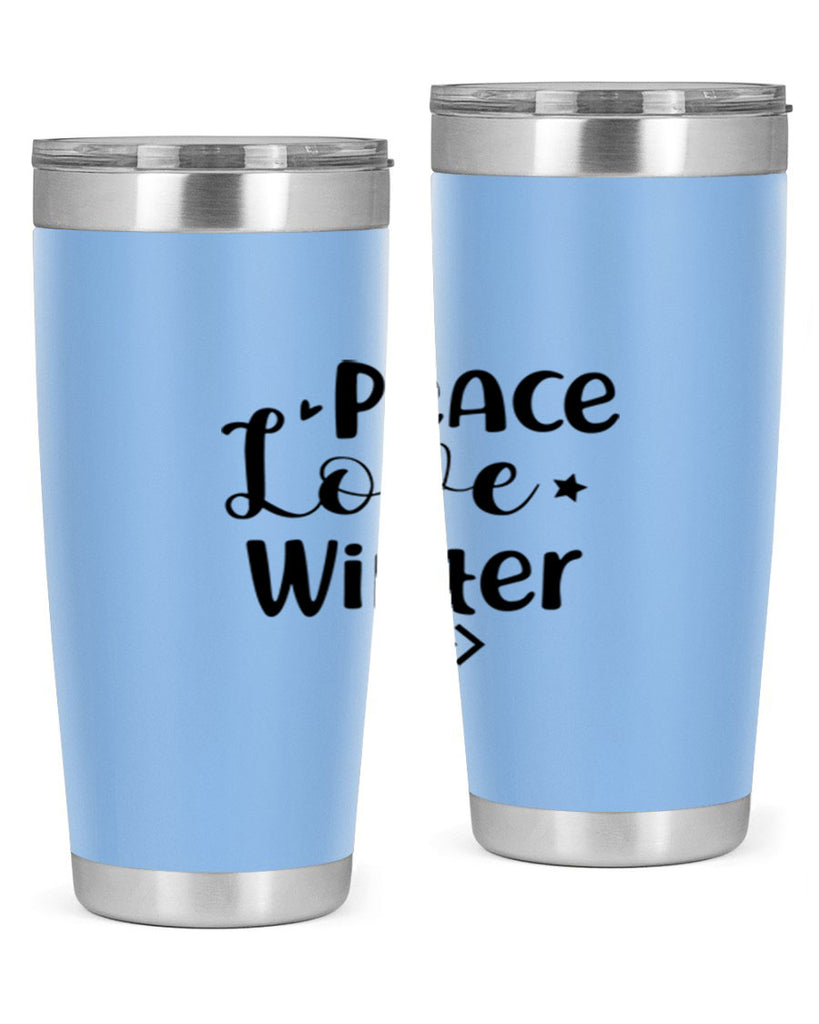 Peace Love Winter 332#- winter- Tumbler
