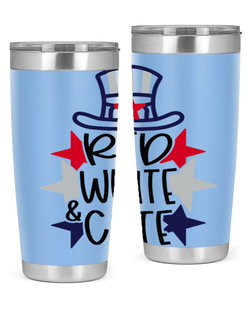 Red White Cute Style 169#- Fourt Of July- Tumbler