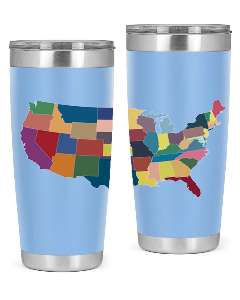 Separate Color Map Style 73#- Fourt Of July- Tumbler