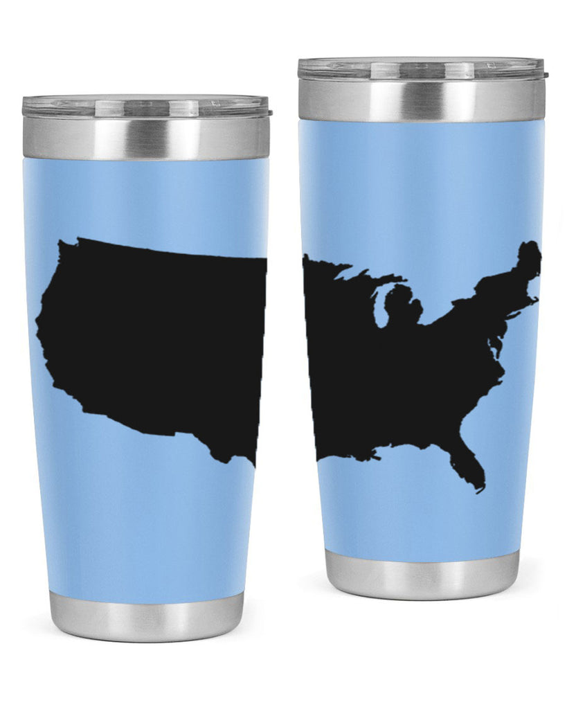 USA Solid Map Style 76#- Fourt Of July- Tumbler