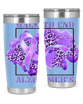Walk o End AlzheimerS Purple Ribbon 220#- alzheimers- Tumbler