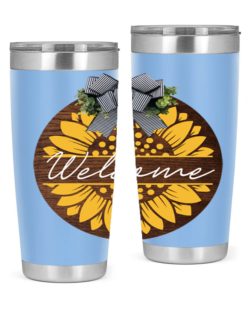 Welcome Sunflower Mockup584#- spring- Tumbler