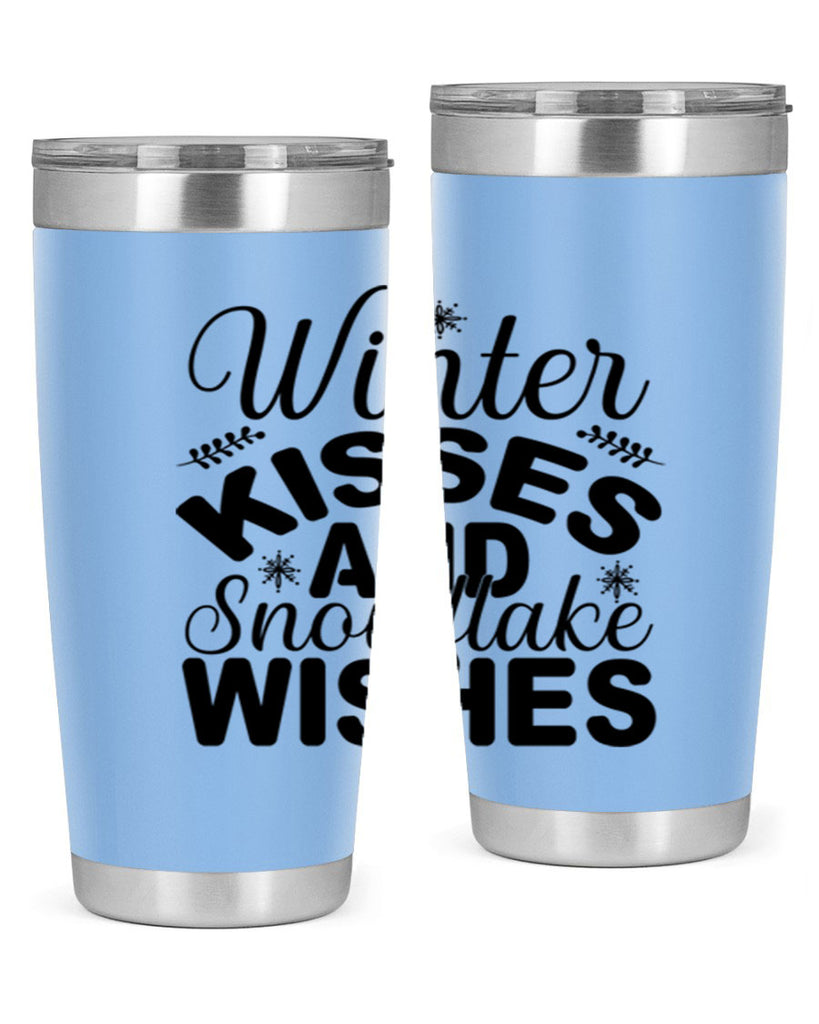 Winter Kisses and Snowflake Wishes 514#- winter- Tumbler