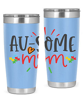 ausome mom Style 4#- autism- Tumbler