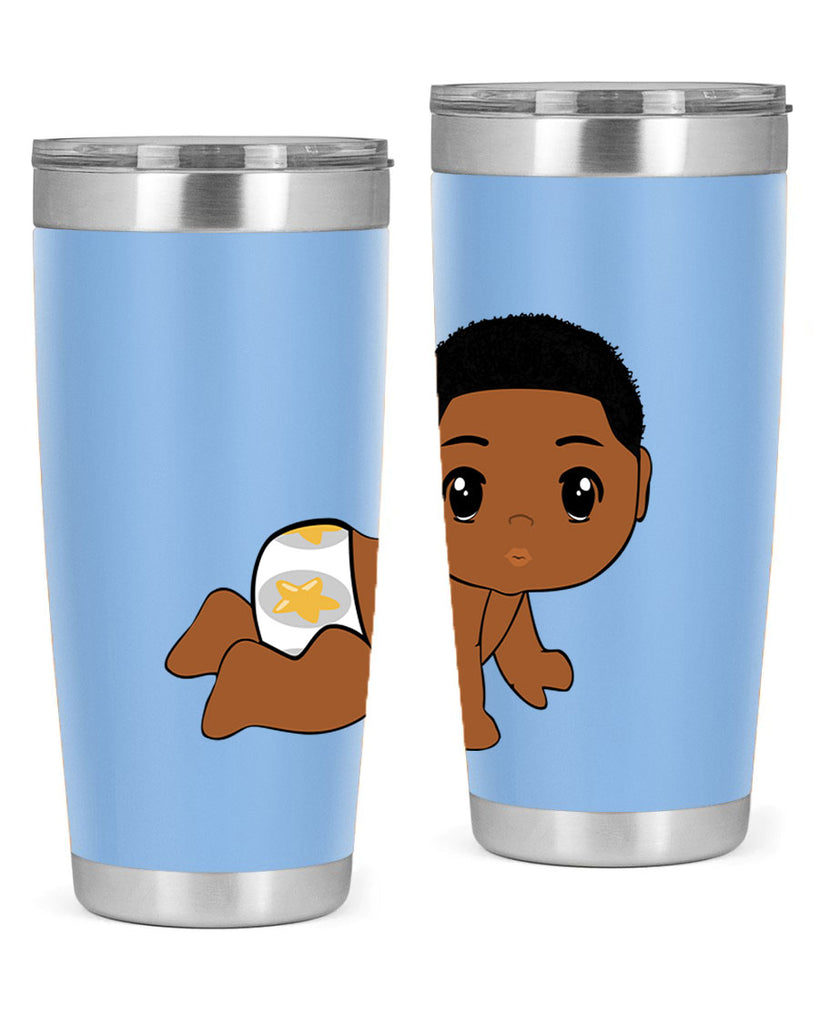 black baby boy 3#- black men - boys- tumbler