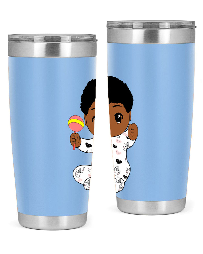 black baby boy 7#- black men - boys- tumbler