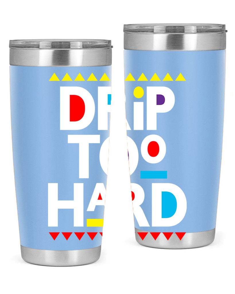 drip too hard 163#- black words phrases- Cotton Tank