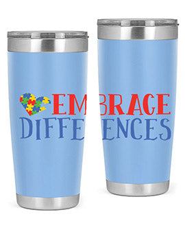 embrace differences Style 13#- autism- Tumbler