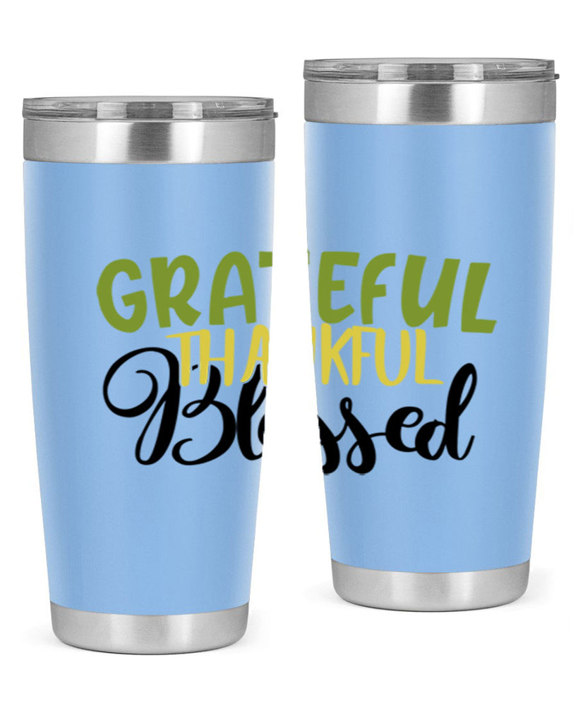 grateful thankful blessed 57#- thanksgiving- Tumbler