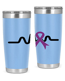 heartbeat with alzheimers cancer 155#- alzheimers- Tumbler