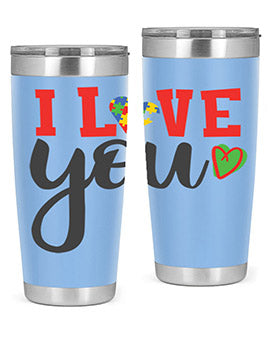 i love you Style 23#- autism- Tumbler