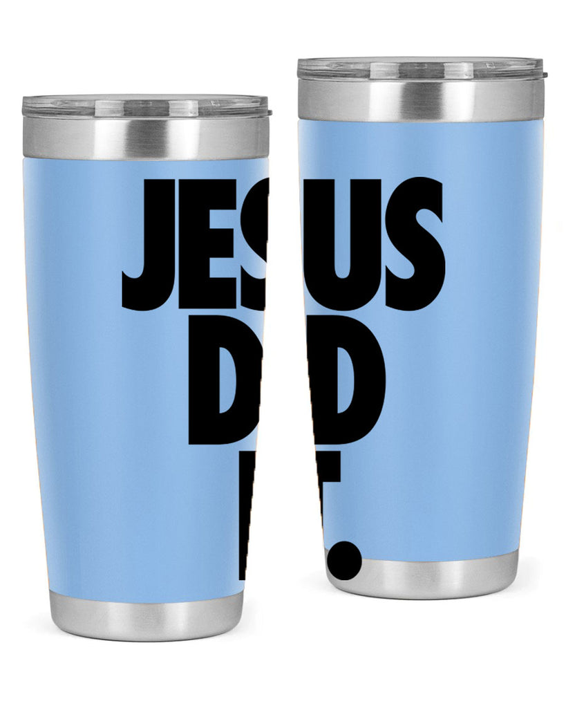 jesus did it 102#- black words phrases- Cotton Tank