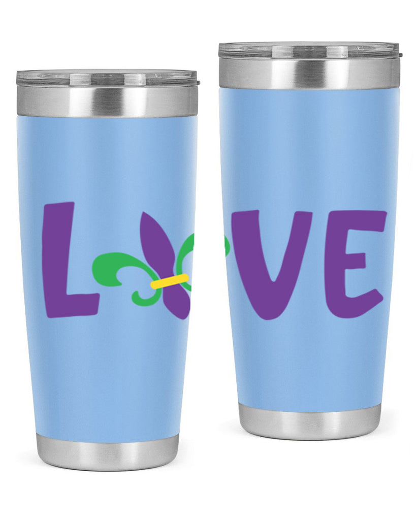 love 80#- mardi gras- Tumbler