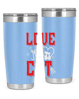 love my cat Style 67#- cat- Tumbler