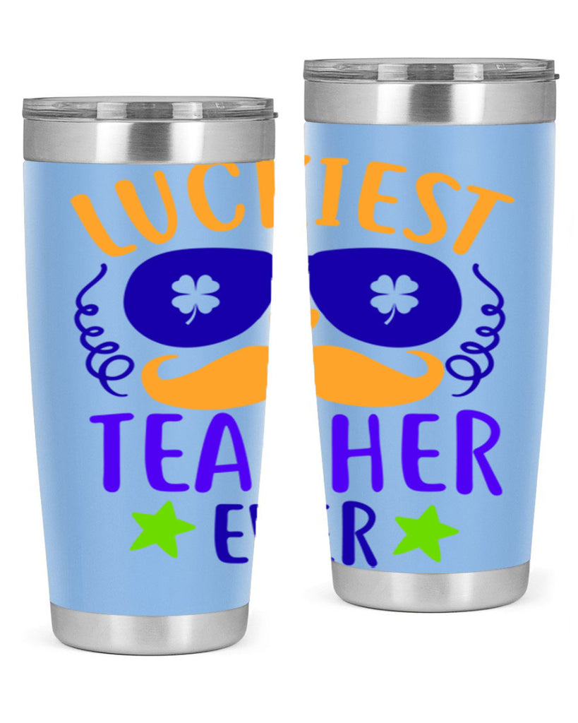 luckiest teacher ever 14#- mardi gras- Tumbler