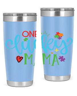 one lucky mama Style 33#- autism- Tumbler
