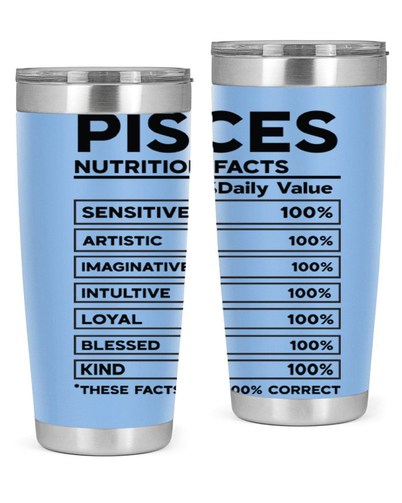 pisces Nutrition Facts 367#- zodiac- Tumbler