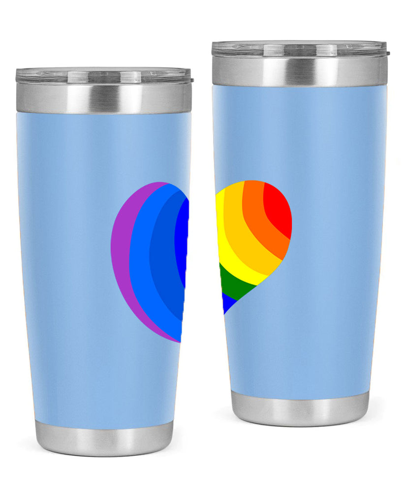 rainbow heart wavy 7#- lgbt- Tumbler