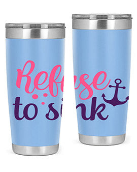 refuse to sink Style 4#- breast cancer- Tumbler