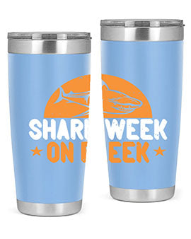shark week on fleek Style 42#- shark  fish- Tumbler