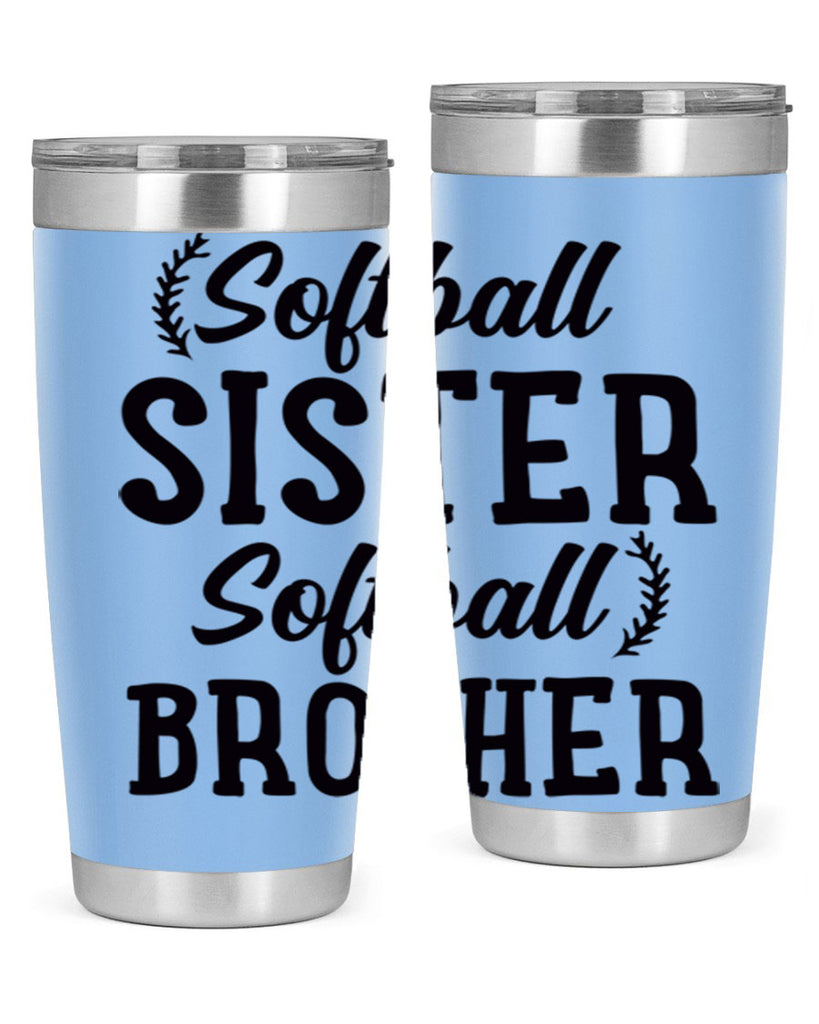 softball sister softball brother 2273#- softball- Tumbler