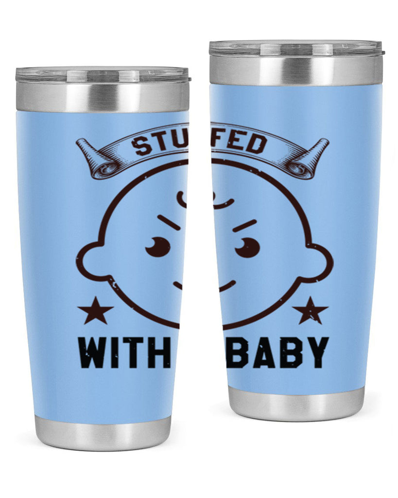 stuffed with a baby Style 14#- baby shower- tumbler