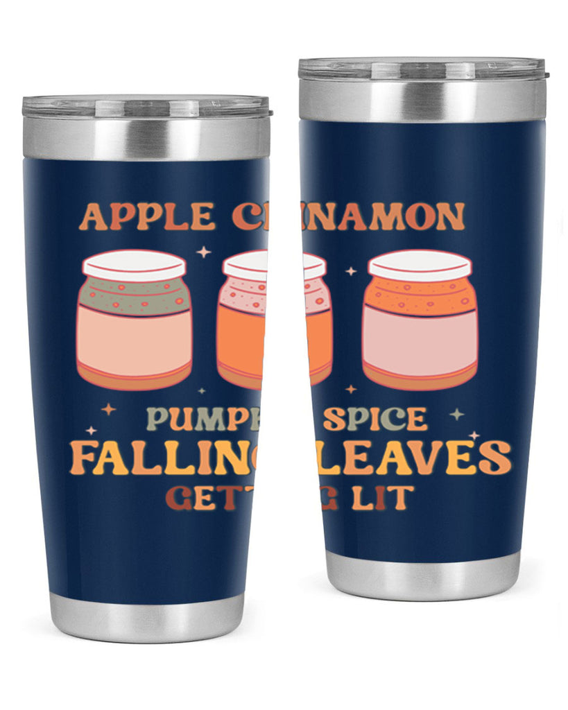Apple Cinnamon Pumpkin Spice Falling Leaves Getting Lit 12#- fall- Tumbler
