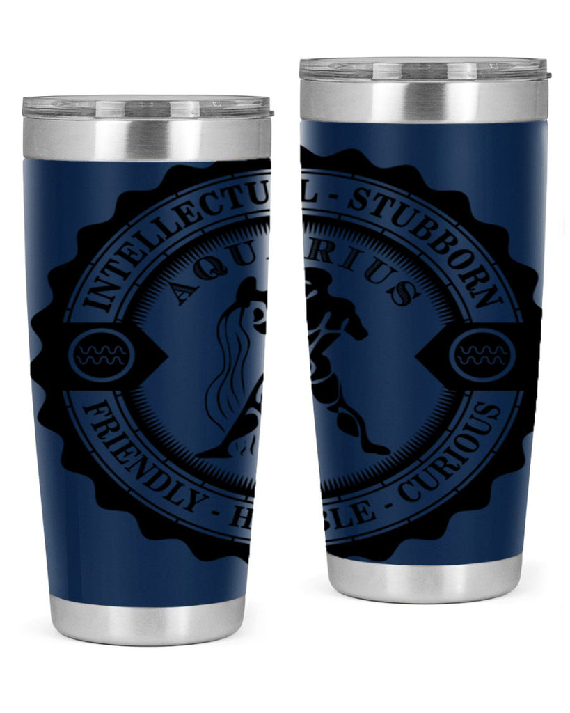 Aquarius balck 44#- zodiac- Tumbler