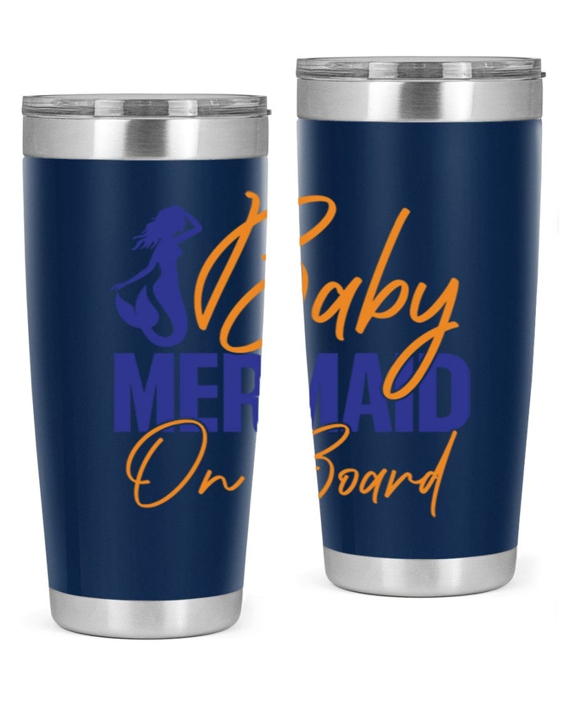 Baby Mermaid on Board 20#- mermaid- Tumbler