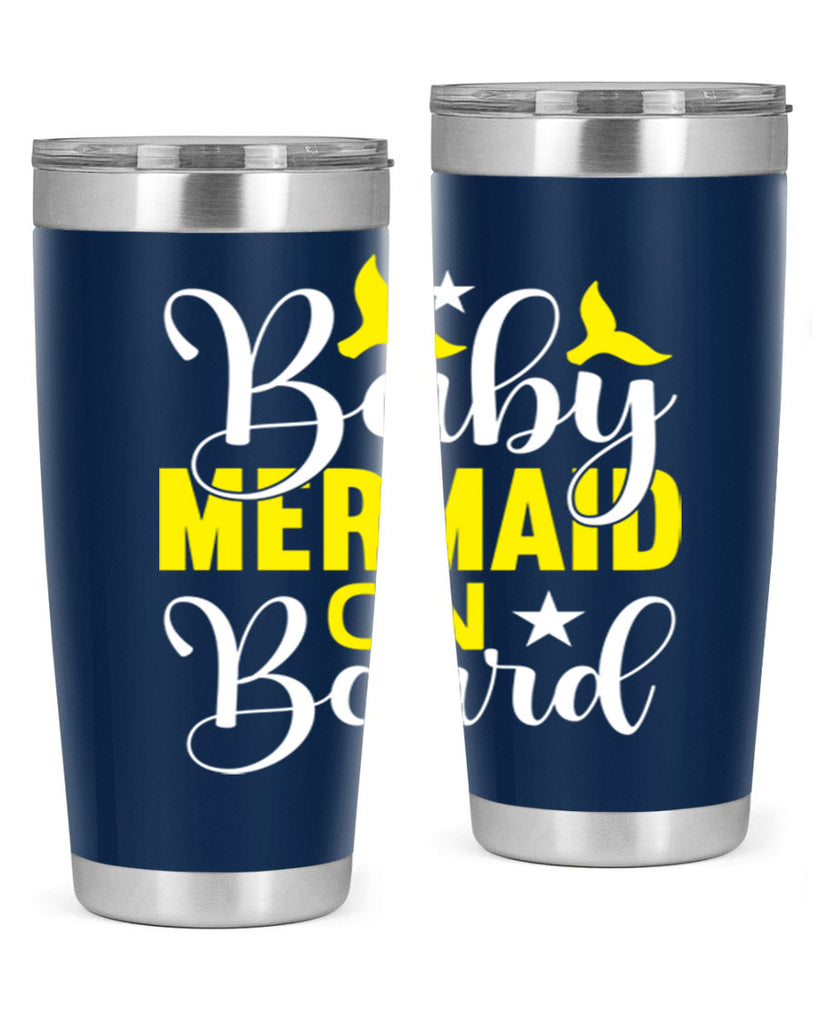 Baby Mermaid on Board 21#- mermaid- Tumbler
