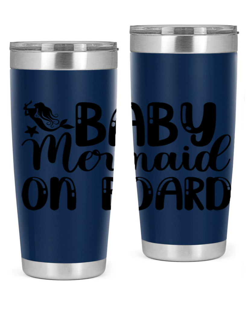 Baby Mermaid on Board 35#- mermaid- Tumbler