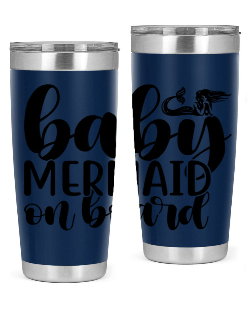 Baby mermaid on board 41#- mermaid- Tumbler